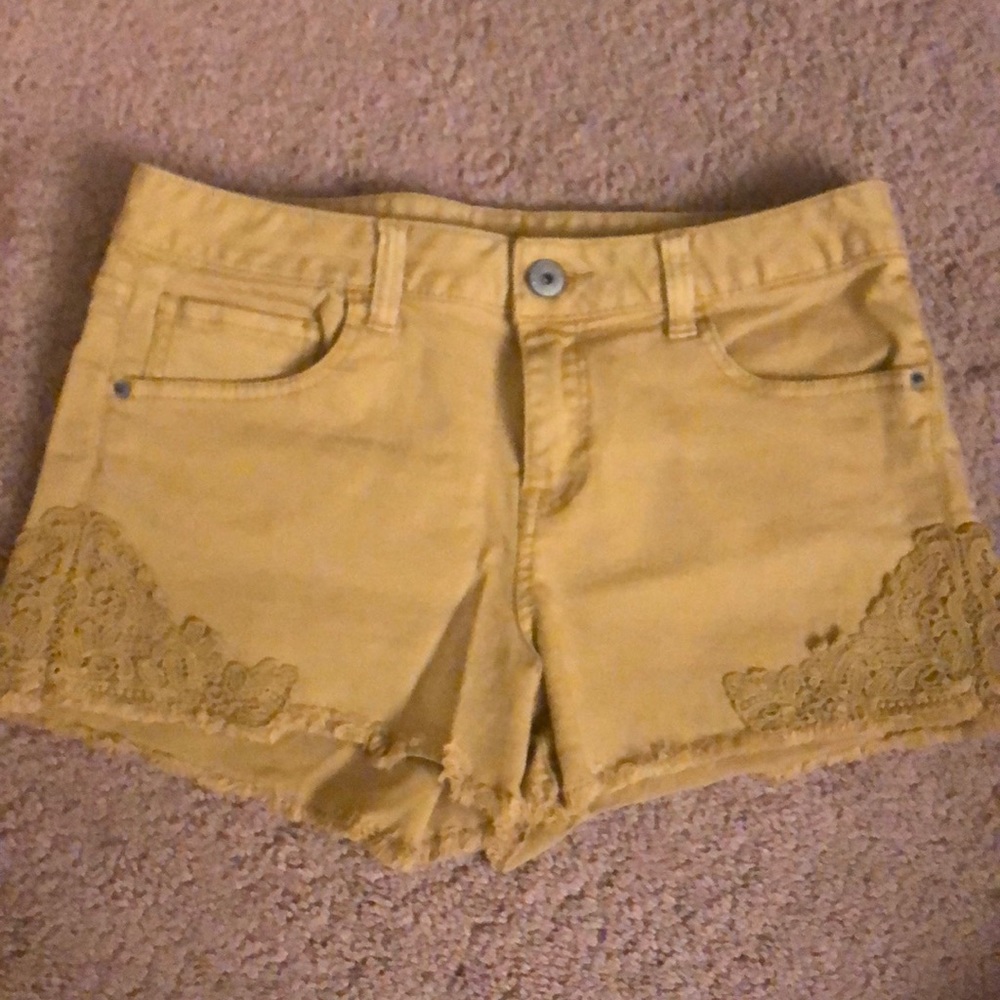 Mustard color shorts